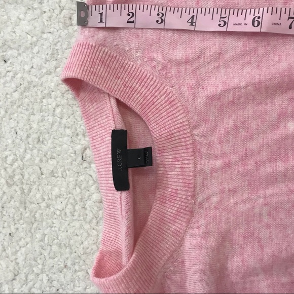 J crew Crewneck Sweater with ruffle sleeves Sz l - Picture 4 of 7